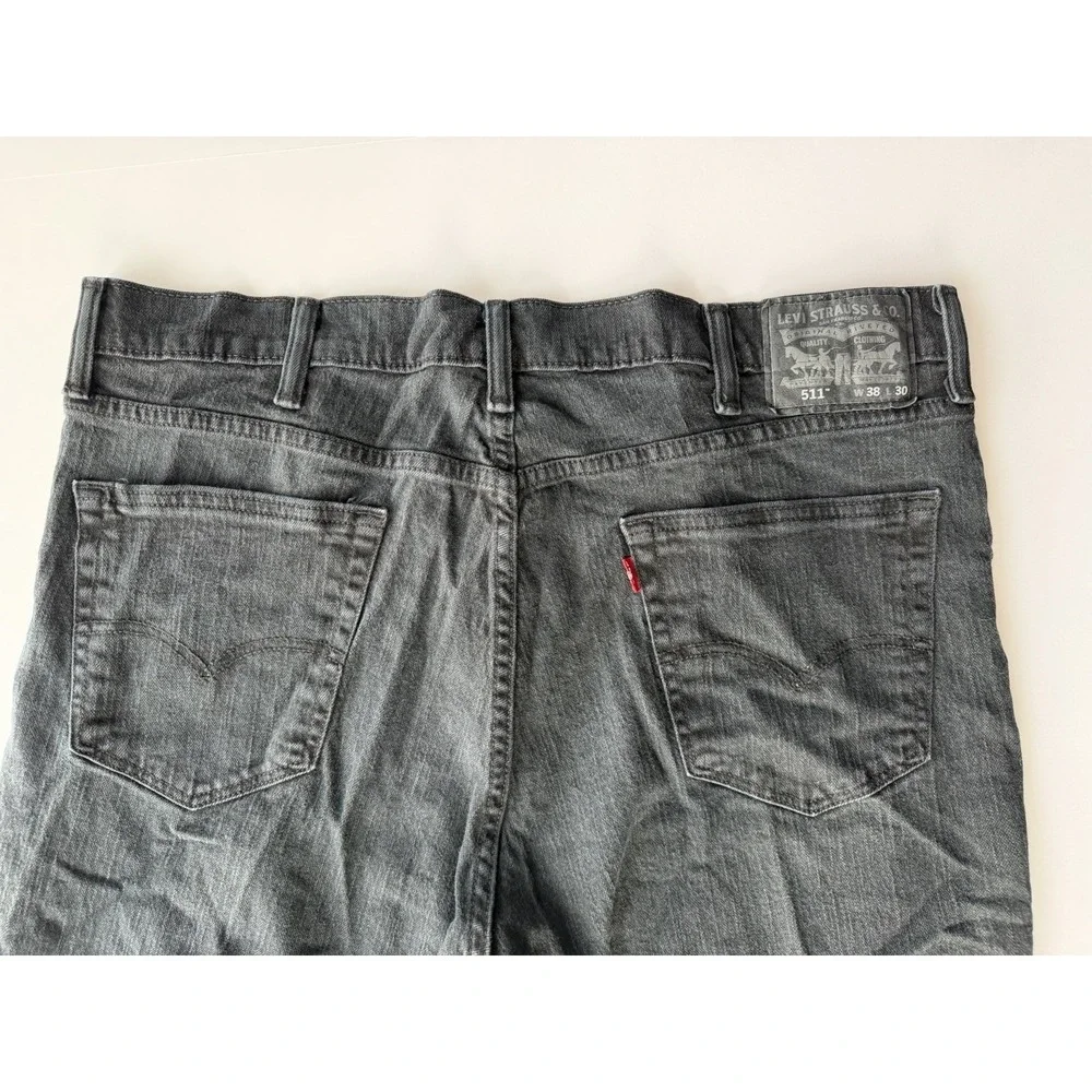 Levi's Men's Slim Fit Jeans Black Dark Wash Stretch Denim 5-Pocket